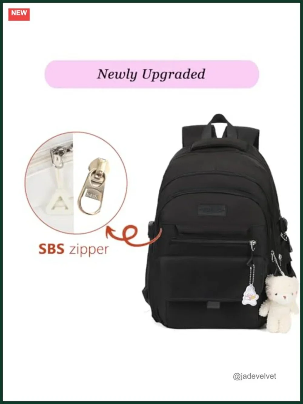 Aesthetic Backpack for Teens Women with Pins and Pendant